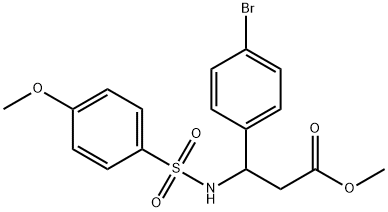 METHYL 3-(4-BROMOPHENYL)-3-([(4-METHOXYPHENYL)SULFONYL]AMINO)PROPANOATE Struktur