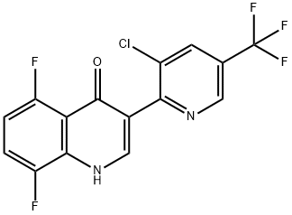 3-[3-CHLORO-5-(TRIFLUOROMETHYL)-2-PYRIDINYL]-5,8-DIFLUORO-4(1H)-QUINOLINONE Struktur