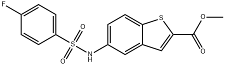 METHYL 5-([(4-FLUOROPHENYL)SULFONYL]AMINO)-1-BENZOTHIOPHENE-2-CARBOXYLATE Struktur