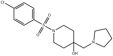 1-[(4-CHLOROPHENYL)SULFONYL]-4-(1-PYRROLIDINYLMETHYL)-4-PIPERIDINOL Struktur