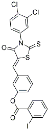 3-{(Z)-[3-(3,4-DICHLOROPHENYL)-4-OXO-2-THIOXO-1,3-THIAZOLIDIN-5-YLIDENE]METHYL}PHENYL 2-IODOBENZOATE Struktur