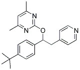 2-[1-(4-TERT-BUTYLPHENYL)-2-(PYRIDIN-4-YL)ETHOXY]-4,6-DIMETHYLPYRIMIDINE Struktur