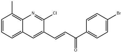 1-(4-BROMOPHENYL)-3-(2-CHLORO-8-METHYL-3-QUINOLINYL)-2-PROPEN-1-ONE Struktur