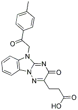 3-{5-[2-(4-METHYLPHENYL)-2-OXOETHYL]-3-OXO-3,5-DIHYDRO[1,2,4]TRIAZINO[2,3-A]BENZIMIDAZOL-2-YL}PROPANOIC ACID Struktur