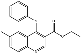 ETHYL 6-METHYL-4-(PHENYLSULFANYL)-3-QUINOLINECARBOXYLATE Struktur