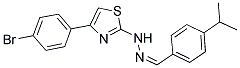 4-ISOPROPYLBENZALDEHYDE [4-(4-BROMOPHENYL)-1,3-THIAZOL-2-YL]HYDRAZONE Struktur