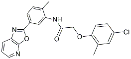 2-(4-CHLORO-2-METHYLPHENOXY)-N-(2-METHYL-5-[1,3]OXAZOLO[5,4-B]PYRIDIN-2-YLPHENYL)ACETAMIDE Struktur