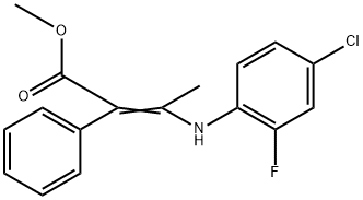 METHYL (Z)-3-(4-CHLORO-2-FLUOROANILINO)-2-PHENYL-2-BUTENOATE Struktur