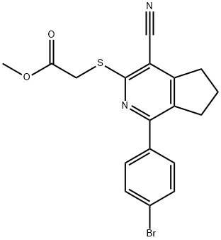 METHYL 2-([1-(4-BROMOPHENYL)-4-CYANO-6,7-DIHYDRO-5H-CYCLOPENTA[C]PYRIDIN-3-YL]SULFANYL)ACETATE Struktur