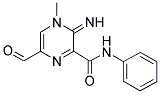 6-FORMYL-3-IMINO-4-METHYL-N-PHENYL-3,4-DIHYDRO-2-PYRAZINECARBOXAMIDE Struktur