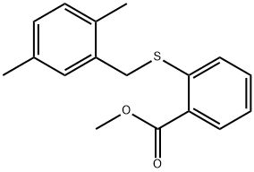 METHYL 2-[(2,5-DIMETHYLBENZYL)SULFANYL]BENZENECARBOXYLATE Struktur