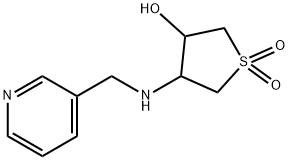 1,1-DIOXO-4-[(PYRIDIN-3-YLMETHYL)-AMINO]-TETRAHYDRO-1LAMBDA6-THIOPHEN-3-OL Struktur