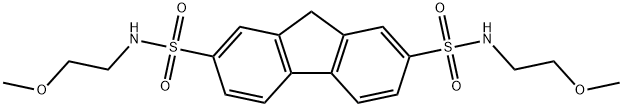 N2,N7-BIS(2-METHOXYETHYL)-9H-FLUORENE-2,7-DISULFONAMIDE Struktur