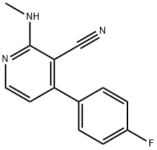 4-(4-FLUOROPHENYL)-2-(METHYLAMINO)NICOTINONITRILE Struktur