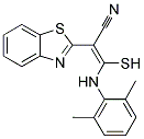 2-BENZOTHIAZOL-2-YL-3-(2,6-DIMETHYL-PHENYLAMINO)-3-MERCAPTO-ACRYLONITRILE Struktur