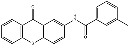 3-METHYL-N-(9-OXO-9H-THIOXANTHEN-2-YL)BENZENECARBOXAMIDE Struktur