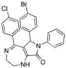 6-(4-BROMOPHENYL)-5-(4-CHLOROPHENYL)-7-PHENYL-2,3,6,7-TETRAHYDROPYRROLO[3,4-E][1,4]DIAZEPIN-8(1H)-ONE Struktur