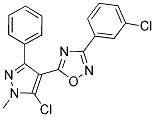 5-(5-CHLORO-1-METHYL-3-PHENYL-1H-PYRAZOL-4-YL)-3-(3-CHLOROPHENYL)-1,2,4-OXADIAZOLE Struktur