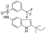 N-[2-(1,1-DIMETHYLPROPYL)-1H-INDOL-5-YL]-3-(TRIFLUOROMETHYL)BENZENESULPHONAMIDE Struktur