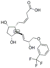 (+)-9ALPHA,11ALPHA,15R-TRIHYDROXY-16-(3-(TRIFLUOROMETHYL)PHENOXY)-2,3-17,18,19,20-HEXANOR-PROSTA-5Z,13E-DIEN-1-OIC ACID Struktur