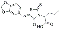 2-[5-(1,3-BENZODIOXOL-5-YLMETHYLENE)-4-OXO-2-THIOXO-1,3-THIAZOLIDIN-3-YL]PENTANOIC ACID Struktur