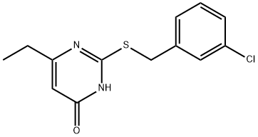 2-[(3-CHLOROBENZYL)SULFANYL]-6-ETHYL-4(3H)-PYRIMIDINONE Struktur