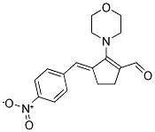 2-MORPHOLIN-4-YL-3-(4-NITRO-BENZYLIDENE)-CYCLOPENT-1-ENECARBALDEHYDE Struktur