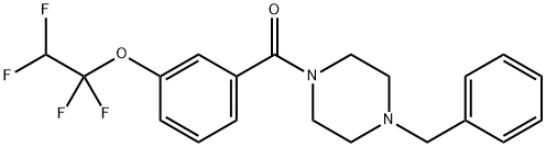 4-BENZYLPIPERAZINYL 3-(1,1,2,2-TETRAFLUOROETHOXY)PHENYL KETONE Struktur