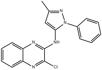 3-CHLORO-N-(3-METHYL-1-PHENYL-1H-PYRAZOL-5-YL)QUINOXALIN-2-AMINE Struktur