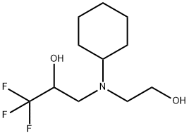 3-[CYCLOHEXYL(2-HYDROXYETHYL)AMINO]-1,1,1-TRIFLUORO-2-PROPANOL Struktur