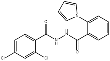 N'-(2,4-DICHLOROBENZOYL)-2-(1H-PYRROL-1-YL)BENZENECARBOHYDRAZIDE Struktur