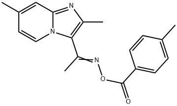 2,7-DIMETHYL-3-([(4-METHYLBENZOYL)OXY]ETHANIMIDOYL)IMIDAZO[1,2-A]PYRIDINE Struktur