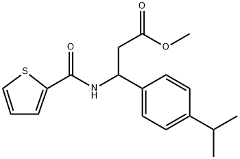 METHYL 3-(4-ISOPROPYLPHENYL)-3-[(2-THIENYLCARBONYL)AMINO]PROPANOATE Struktur