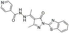 N'-{(1E)-1-[1-(1,3-BENZOTHIAZOL-2-YL)-3-METHYL-5-OXO-1,5-DIHYDRO-4H-PYRAZOL-4-YLIDENE]ETHYL}ISONICOTINOHYDRAZIDE Struktur