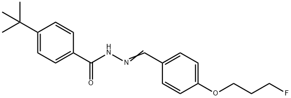 4-(TERT-BUTYL)-N'-((E)-[4-(3-FLUOROPROPOXY)PHENYL]METHYLIDENE)BENZENECARBOHYDRAZIDE Struktur