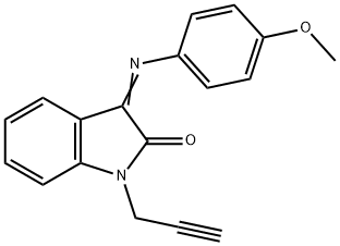 3-[(4-METHOXYPHENYL)IMINO]-1-(2-PROPYNYL)-1H-INDOL-2-ONE Struktur