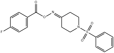 4-([(4-FLUOROBENZOYL)OXY]IMINO)-1-(PHENYLSULFONYL)PIPERIDINE Struktur