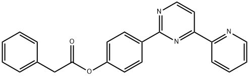 4-[4-(2-PYRIDINYL)-2-PYRIMIDINYL]PHENYL 2-PHENYLACETATE Struktur