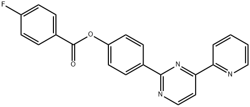 4-[4-(2-PYRIDINYL)-2-PYRIMIDINYL]PHENYL 4-FLUOROBENZENECARBOXYLATE Struktur