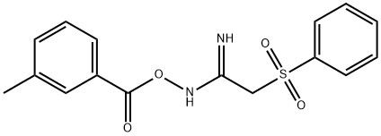 N'-[(3-METHYLBENZOYL)OXY]-2-(PHENYLSULFONYL)ETHANIMIDAMIDE Struktur