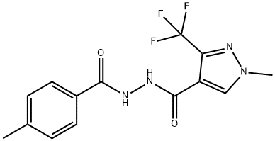 1-METHYL-N'-(4-METHYLBENZOYL)-3-(TRIFLUOROMETHYL)-1H-PYRAZOLE-4-CARBOHYDRAZIDE Struktur