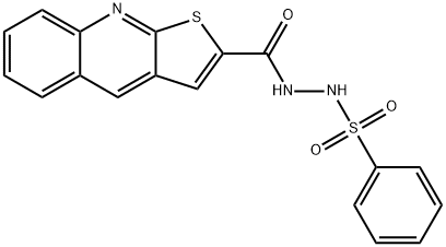 N'-(THIENO[2,3-B]QUINOLIN-2-YLCARBONYL)BENZENESULFONOHYDRAZIDE Struktur