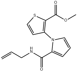 METHYL 3-(2-[(ALLYLAMINO)CARBONYL]-1H-PYRROL-1-YL)-2-THIOPHENECARBOXYLATE Struktur