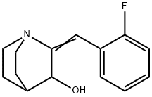 2-[(Z)-(2-FLUOROPHENYL)METHYLIDENE]-3-QUINUCLIDINOL Struktur