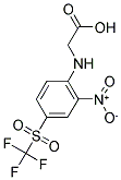 ((2-NITRO-4-[(TRIFLUOROMETHYL)SULFONYL]PHENYL)AMINO)ACETIC ACID Struktur