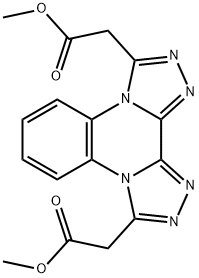 METHYL 2-[10-(2-METHOXY-2-OXOETHYL)DI[1,2,4]TRIAZOLO[4,3-A:3,4-C]QUINOXALIN-3-YL]ACETATE Struktur