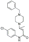 N-(4-CHLOROPHENYL)-3-(4-BENZYLPIPERAZINYL)BUT-2-ENAMIDE Struktur