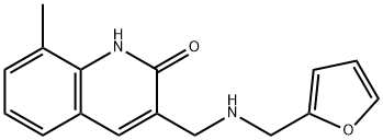 3-([(FURAN-2-YLMETHYL)-AMINO]-METHYL)-8-METHYL-1H-QUINOLIN-2-ONE Struktur