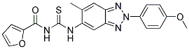 N-({[2-(4-METHOXYPHENYL)-6-METHYL-2H-1,2,3-BENZOTRIAZOL-5-YL]AMINO}CARBONOTHIOYL)-2-FURAMIDE Struktur