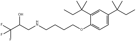 3-((4-[2,4-DI(TERT-PENTYL)PHENOXY]BUTYL)AMINO)-1,1,1-TRIFLUORO-2-PROPANOL Struktur